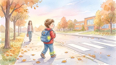Walking to school alone: hi-vis, route practice, readiness