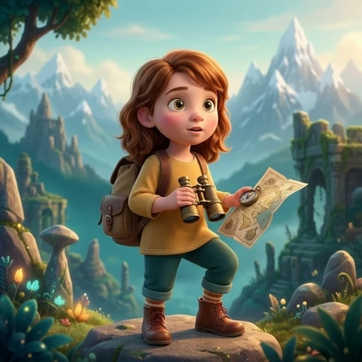 Sample illustration from the world of Exploring the world